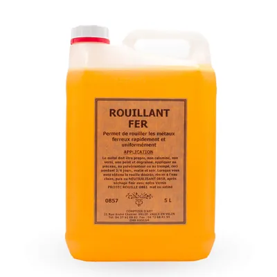 Produktbild von Comptoir D'Art - Rosteffektmittel Für Eisen (0857) Für Eisenmetalle - Rosteffekt - Antik-Effekt - Eisenfarbe (5 L)