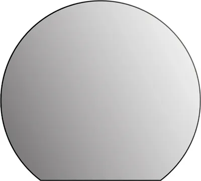 Image de Miroir rond TALOS Picasso noir Ø 100 cm - avec cadre en aluminium de haute qualité pour une ambiance élégante - miroir de salle de bain parfait