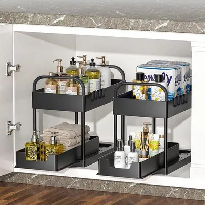 Obrázek produktu pro Výsuvný organizér pod dřez, balení po 2 kusech