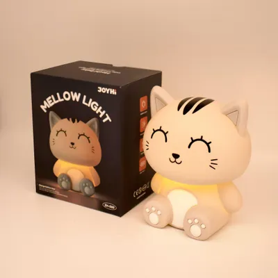 Produktbild von Niedliche Silikon Nachtlampe sitzende Katze Augenschutz Schlaflicht Kinderzimmer Warmlicht