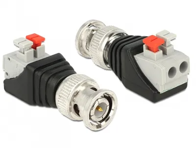 Image de Delock 65525 DELOCK Adapter Terminalblock 2Pin -> BNC Stecker