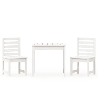 Image de vidaXL Ensemble de jardin bistrot 3 pièces blanc pin massif