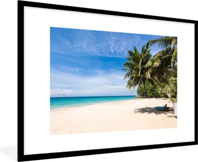 Produktbild von MuchoWow® Gerahmtes Poster Strand - Tropen - Meer 90x60 cm - Poster mit Schwarzem Bilderrahmen Wandposter Rahmen Foto Bilder - Wanddekoration - Fotos
