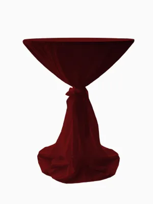 Produktbild von Stehtisch Hussen Polyester mit Schlaufe Bordeaux 80cm ø Party, Hochzeit, Bankett