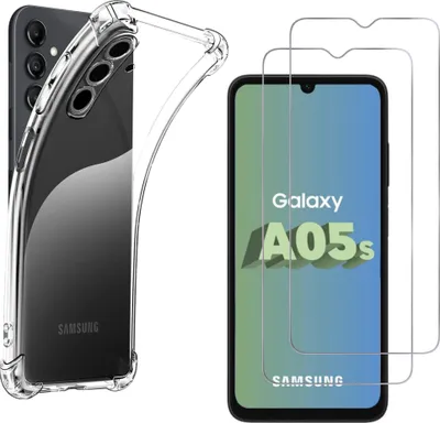 A clear product shot of a phone case and screen protectors.