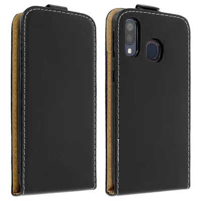Image de Avizar, étui vertical à rabat pour Samsung Galaxy A40, avec porte-carte, noir