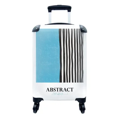 Produktbild von MuchoWow® Koffer Handgepäck Trolley Rollkoffer Kleine Reisekoffer mit 4 Rollen - Blau - Muster - Abstrakt - Cabin Size < 55x40x23 cm & 55x40x20 cm - Fotokoffer - Kabinenkoffer - Boardgepäck - Reise-Box - Reisekoffer - Reisegepäck - Koffer mit Bild - Trolley für Kinder