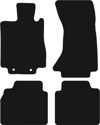 Zdjęcie produktu dla Dywaniki welurowe do Mercedes S W220 4Matic long (1998-2005) - czarne dywaniki samochodowe BASIC komplet (4 szt.)