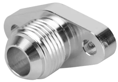 Image de Adaptateur de bride de retour d'huile AN10 en alliage d'aluminium, compatible avec les séries Mitsubishi T3, T4, T35, T04B, T04E et T3/T4
