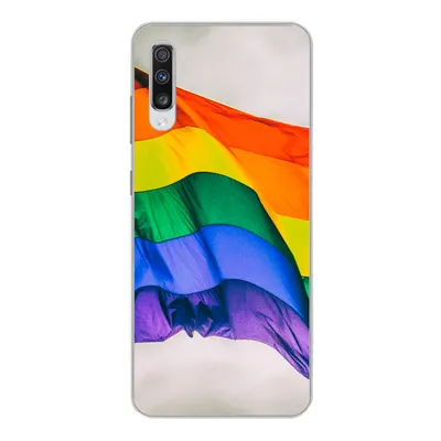 Produktbild von MuchoWow® Handyhülle Schutzhülle Hülle für Samsung Galaxy A70 Foto einer Regenbogenflagge Silikon Softcase Handy Hülle - Schutzhaube