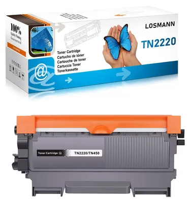 Produktbild von LOSMANN 1x Toner Kompatibel für Brother TN-2220 TN2220 TN-2010 TN2010 für DCP-7055 W 7057 7060 D N 7065 DN 7070 DW, Fax 2840 2845 2940 2950, HL-2130 R 2132 R 2135 W 2200 2215 2220 2230 2240 L Series