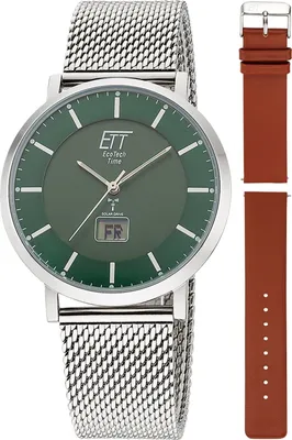 ETT Eco Tech Time EGS-11622-81MS Herren Funk-Solaruhr Atacama Edelstahl mit 2 Bändern 1