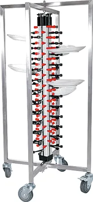 Image de WAS Germany Système d'empilage d'assiettes pour 48 assiettes sur roulettes