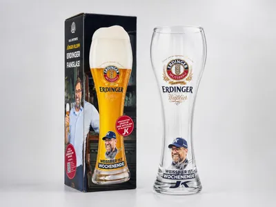Produktbild von ERDINGER Weißbier Jürgen Klopp Fan-Glas 0,5 l - Limitierte Sammleredition mit Gravur