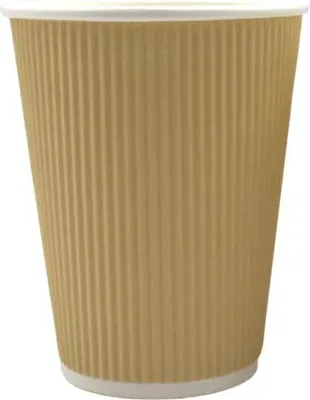 Produktbild von Wellpappbecher, Wasserdispersion, 350 ml, 25 Stück.
