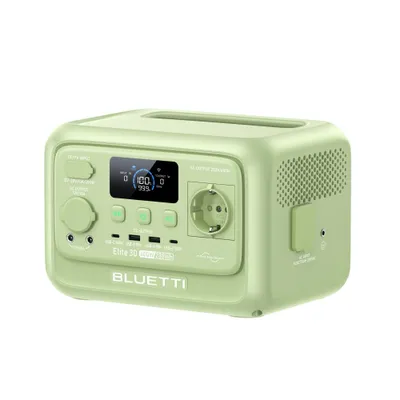 Immagine prodotto di Stazione di ricarica portatile Elite 30 V2, batteria LFP da 288 Wh, uscita CA da 600 W, generatore solare per campeggio, blackout, camper (verde prato)