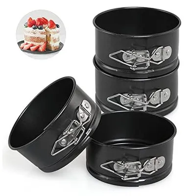 Mini-Springform-Set 10 cm antihaftbeschichtet 4 Stück rund