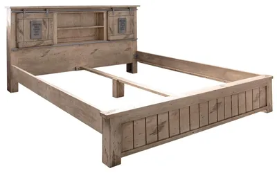 Produktbild von MASSIVMOEBEL24.DE Bett Mango 160x200x105 whitewash lackiert RAILWAY #373