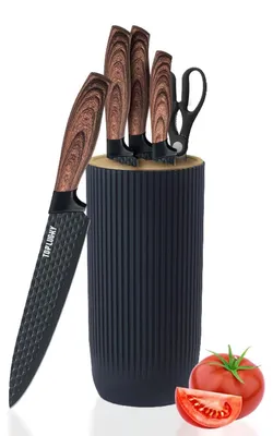 Imagen del producto de Juego de cuchillos afilados con bloque de cuchillos universal