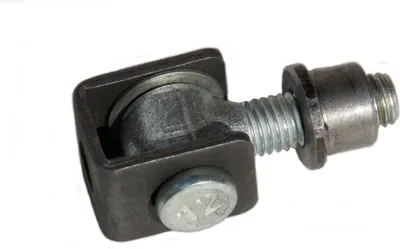 Produktbild von UHRIG M12 Anschweißband verzinkt, verstellbares Stahl Torband mit Einschweißmutter, für z.B. Gartentür, Hoftor usw.