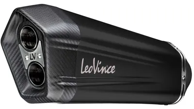 Produktbild von LeoVince LV-12 schwarzer Slip-On-Auspuff genehmigt für HONDA