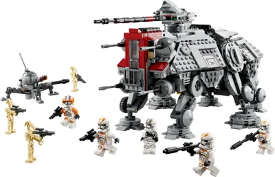 Produktbild von LEGO Star Wars AT-TE Walker, Bewegliches Spielzeugmodell, Set mit Minifiguren inkl. 3 Klonsoldaten, Kampfdroiden und Zwergspinnendroide  75337