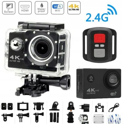 Produktbild von Sportkamera H9r 4K Ultra HD 170° Motorradkamera mit Fernbedienung und Zubehör