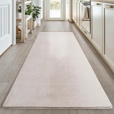Image de Homebyhome Tapis Lavable à Poils Courts Antidérapant et Doux Design Uni Moderne pour Salon et Chambre à Coucher, Taille: 80x250 cm