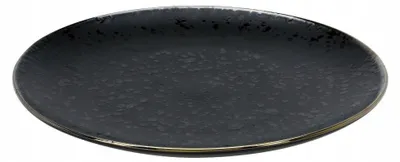 Produktbild von Koopman Flacher Teller Schwarzes Steingut 26.5 cm