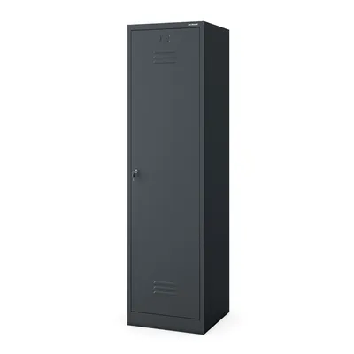 Obrázek produktu pro Skříňka na úklidové prostředky Skříňka na smeták Kovová skříňka Skříňka se 2 přihrádkami 185x50x50 cm antracitová