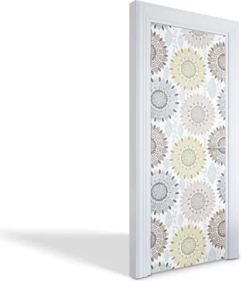 Produktbild von Türfolien Design Selbstklebende Wandsticker Türtapeten - Blumenmuster - 75 x 205 cm