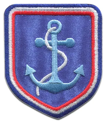 Produktbild von Anker Wappen Brave Coast - Aufnäher, Bügelbild, Aufbügler, Applikationen, Patches, Flicken, Zum Aufbügeln, Größe: 5 x 6,3 cm