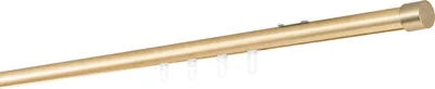 Produktbild von Gardinenstange Maß Innenlauf 20mm Cap 1-lauf Deckenträger Farbe: Messing-Matt, Größe: 300cm