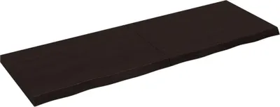 Produktbild von vidaXL Waschtischplatte Dunkelbraun 180x60x(2-6)cm Massivholz