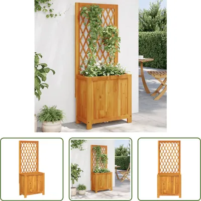 Obrázok produktu pre The Living Store Kvetináč s mriežkou 55x29,5x132 cm akáciové masívne drevo
