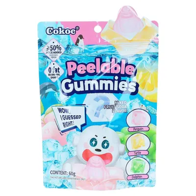 Produktbild von Cokoc Peelable Gummies Mixed Fruit Soda Flavour 60 g