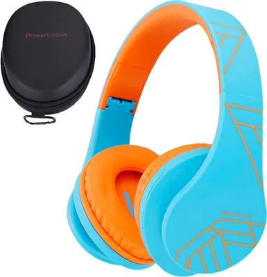 Produktbild von PowerLocus KinderKopfhörer Bluetooth mit 85dB Lautstärkebegrenzung, Faltbar mit Tragetasche, Kopfhörer Over Ear Kabellose und Kabel mit Mikrofon