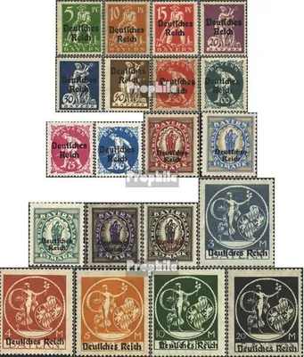 Produktbild von Briefmarken Deutsches Reich 1920 Mi 119-138I (kompl.Ausg.) postfrisch Bayernabschied