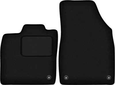 Image de Tapis de sol avant velours sur-mesure pour Volkswagen ID.4 (2020-, crossover) noir, jeu 2 pièces, fixations - STANDRAD