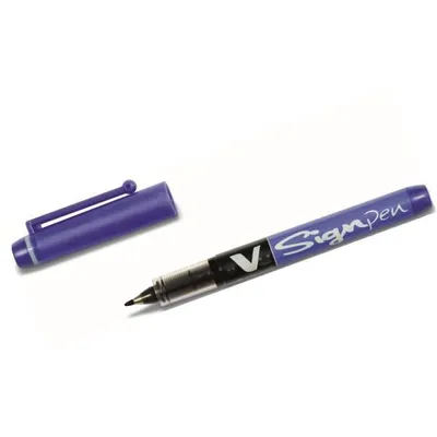 Zdjęcie produktu dla Pilot V-Sign, Długopis z wkładem, Niebieski, Niebieski, 0,6 mm, 0,6 mm, Średni