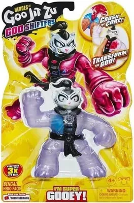 Produktbild von Moose Toys 41460; 41403 - Heroes of Goo Jit Zu - Goo Shifters Heldenpackung - Bengal
