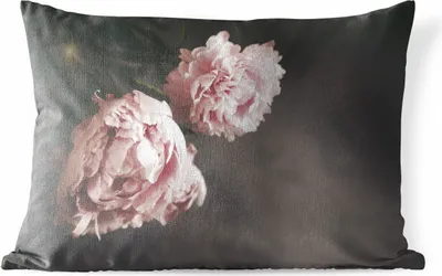 Produktbild von MuchoWow® Outdoor Kissen - Blumen - Rosa - Pfingstrose - Stilleben - 60x40 cm - Wetterfest - Lounge Kissen - Zierkissen - Kissen für Innenräume