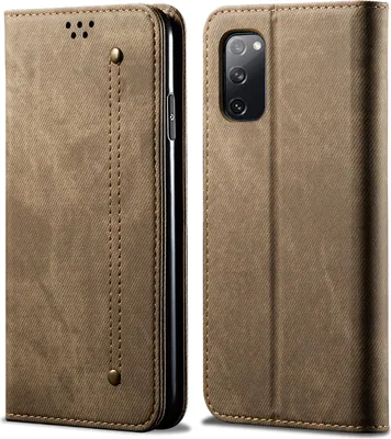 Obrázek produktu pro Galaxy S20 FE Pouzdro, Kožené Peněženkové Pouzdro s Magnetickým Uzavíráním a Pouzdro s Funkcí Stojánku pro Samsung Galaxy S20 FE Khaki