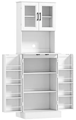 Obrázek produktu pro Kuchyňská skříň s pracovní deskou a nastavitelnou policí | Barva: bílá | Rozměry: 60 x 39,5 x 180 cm
