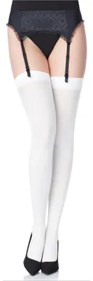 Produktbild von Merry Style Damen Mikrofaser Strapsstrümpfe MS 799 40 DEN (Weiß, XL-XXL (46-50))