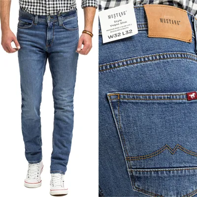 Produktbild von MUSTANG, Herren Jeanshosen, Slim fit, VEGAS SLIM, W34 L30, Blau, Jeans, baggyjeans, buggy