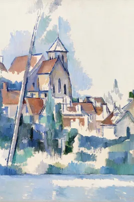 Immagine prodotto di Poster 61x91,5 cm Chiesa a Montigny, Paul Cezanne Vintage per il salotto
