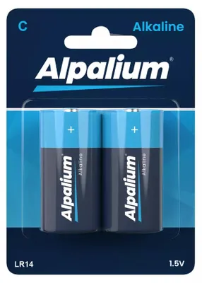 Produktbild von Alpalium Batterien, C Baby 2er Pack, Markenqualität, LR14, Alkaline, 1,5V