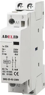 Produktbild von Schaltrelais Leitungsschutzschalter Installationsschütz 25A 2x NC Öffner Spule 230V AC