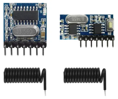 RF-Modul 433 MHz RX480E + TX118S, 4-Kanal, Lerncode 1527